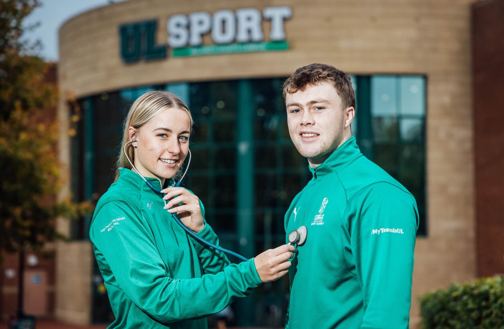 Darragh McCarthy & Ellie McCartney at UL Sport area for cardiac screening