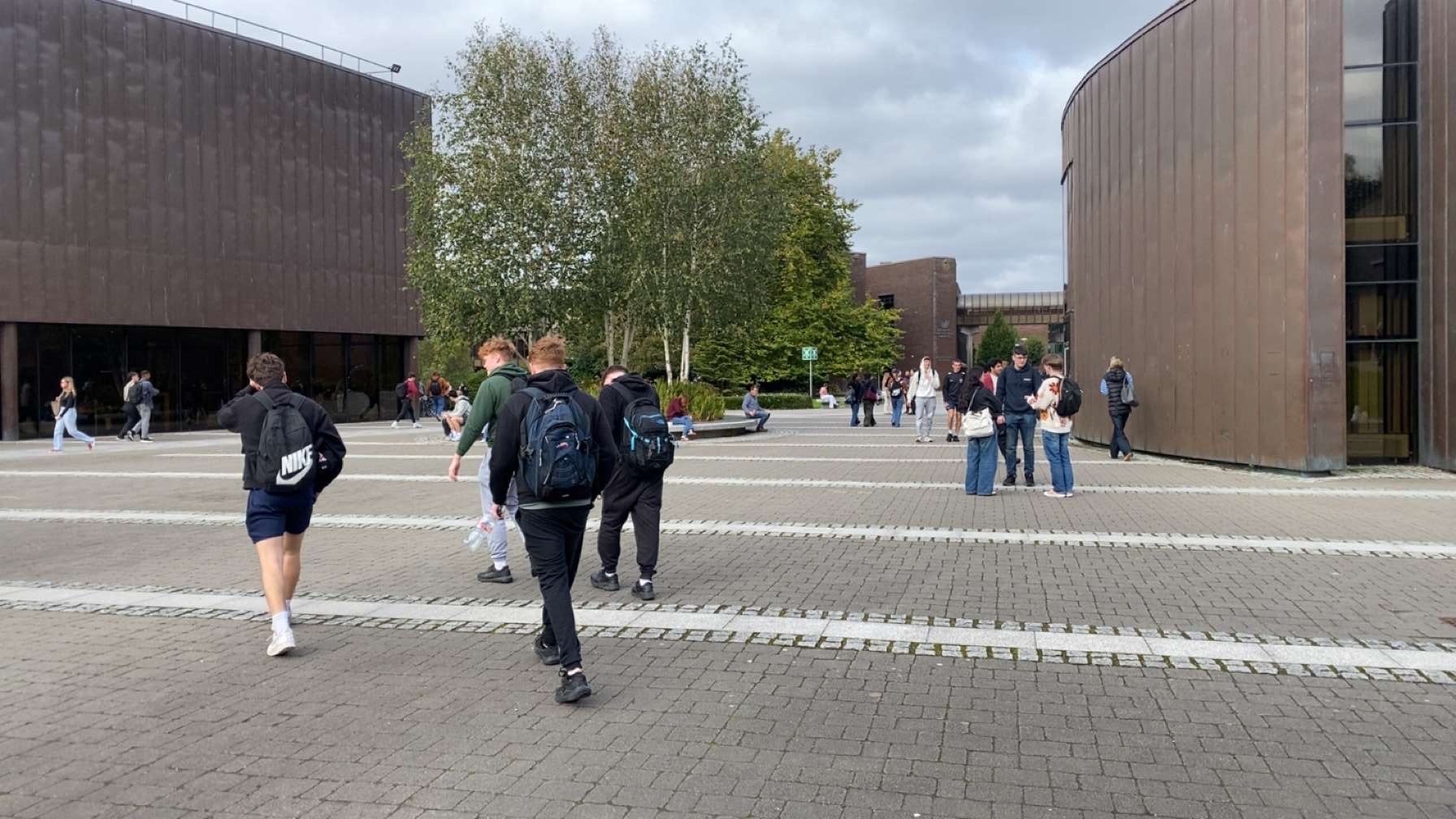 Students on UL campus