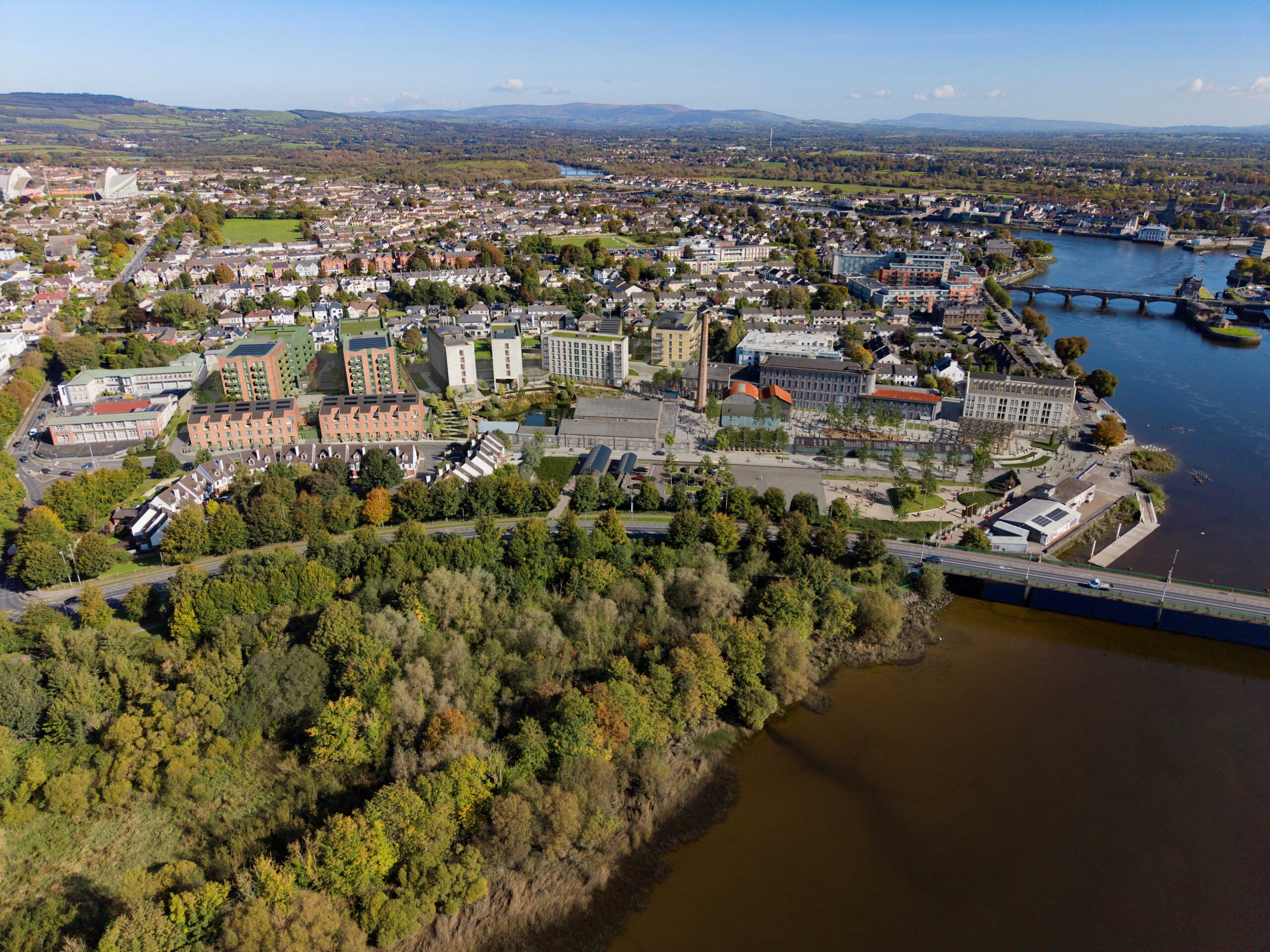 CGI 2 Cleeves Riverside Quarter Limerick City housing development