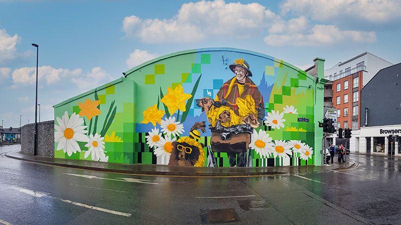 Dodo Reddan mural located at Sráid an Ceoil, St. John’s Pavilion, Limerick City. (Credit: Draw Out)