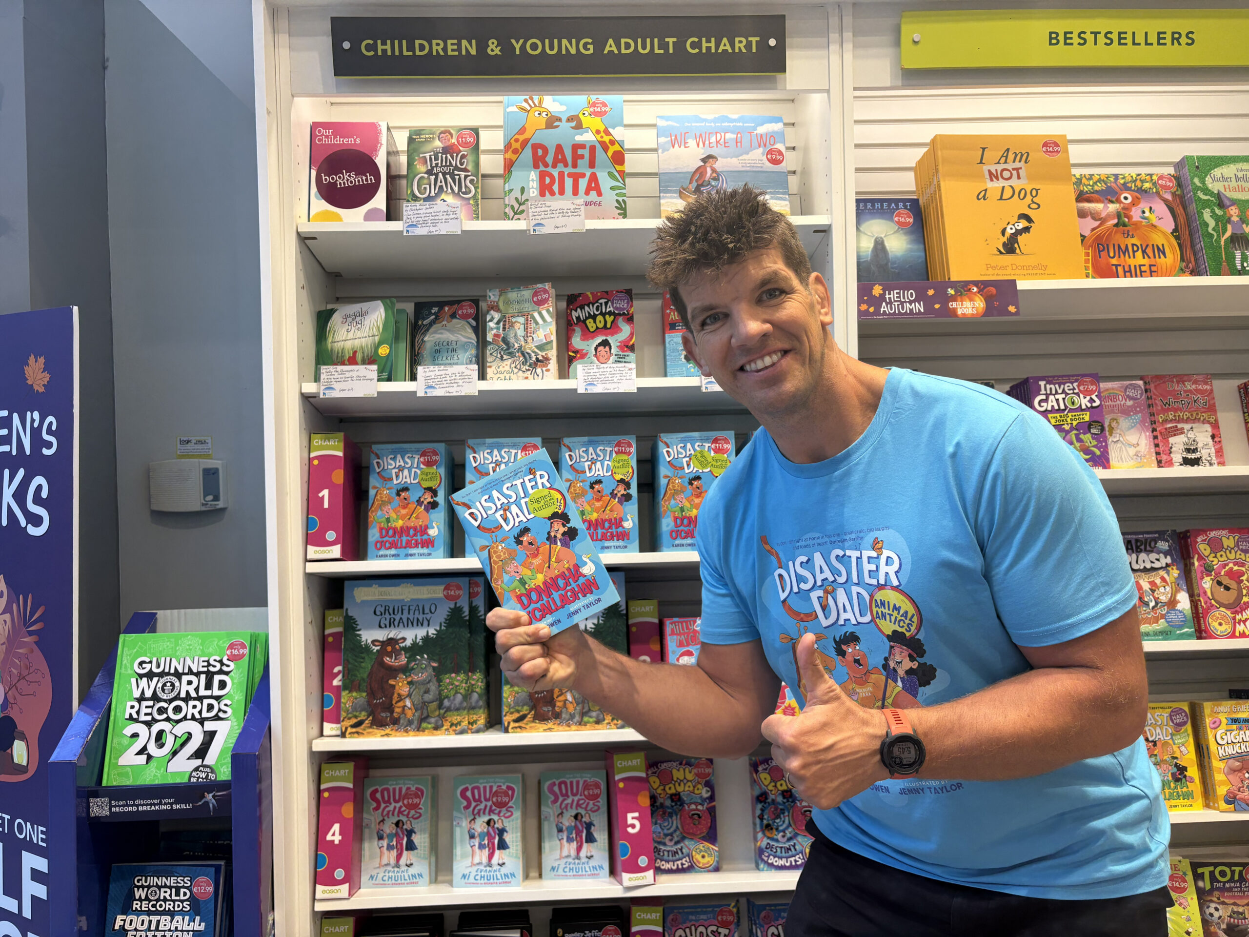 Donncha O’Callaghan in Eason’s Crescent Shopping Centre.