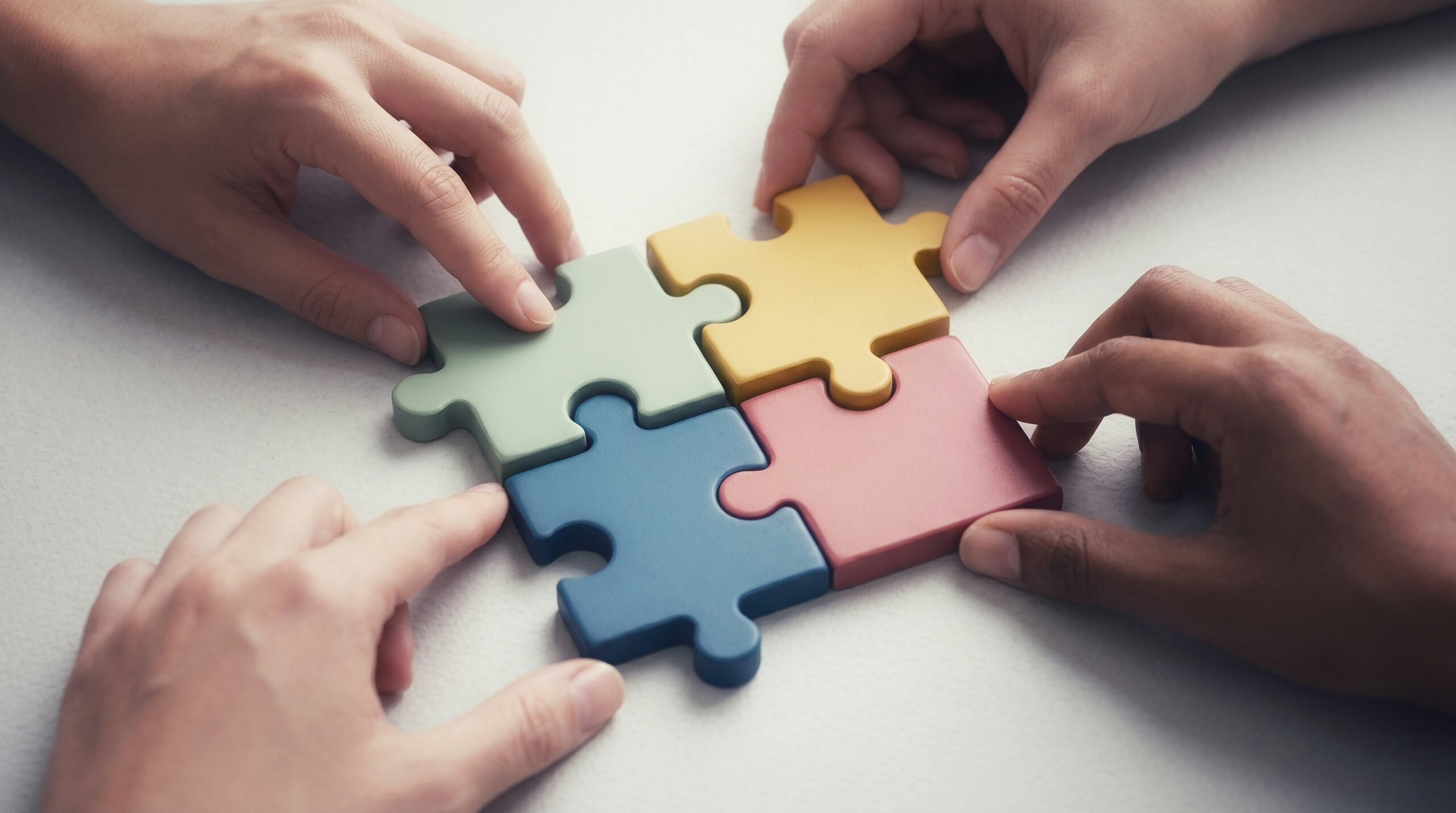 Hands connecting puzzle pieces Photo: Unsplash